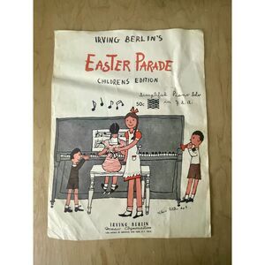 Vintage Easter Parade Sheet Music Irving Berlin Childrens Piano Solo